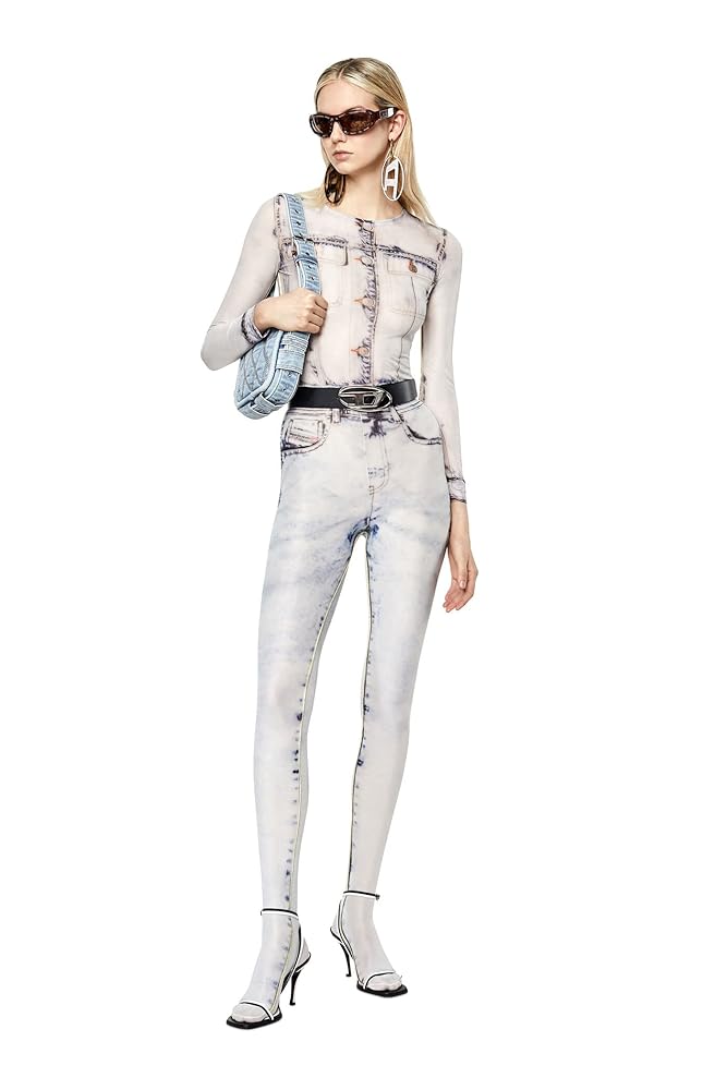 DIESEL マルチカラー 長袖 Tシャツ　セカンドスキン DIESEL（ディーゼル）の「レディース トップス セカンドスキン
